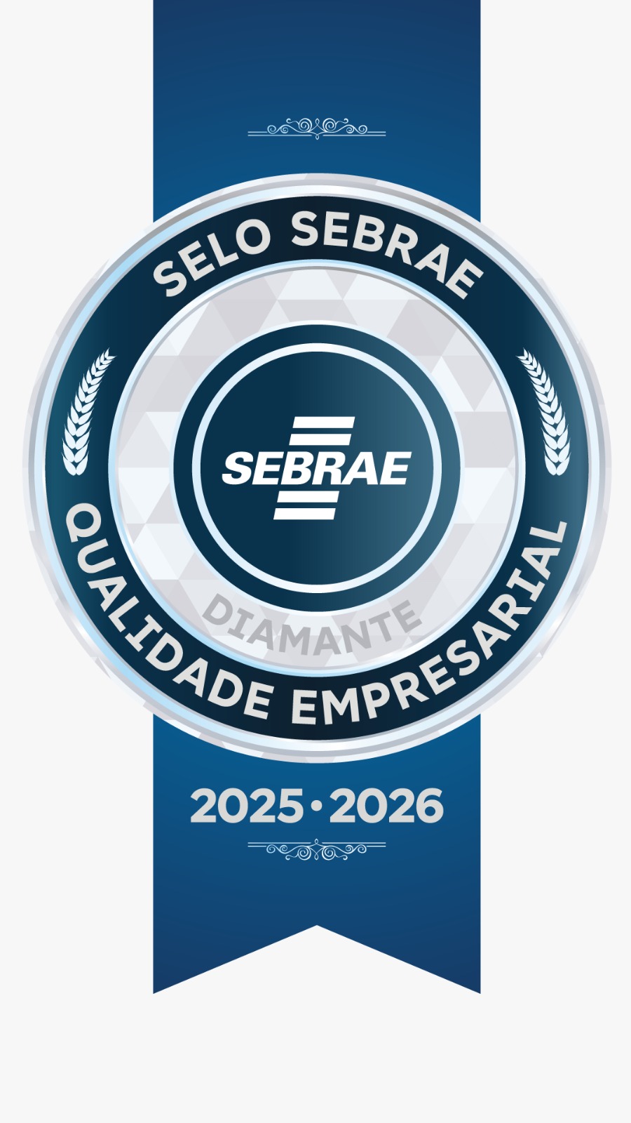Selo SEBRAE 2025-2026 Qualidade Empresarial Diamante